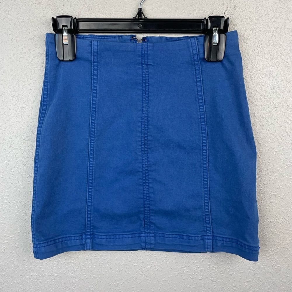 NWT Free People Blue Denim Mini Skirt Size 6